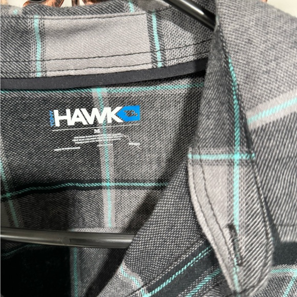 Men’s Tony Hawk size medium zippered pocket gray plaid shirt - Picture 9 of 9